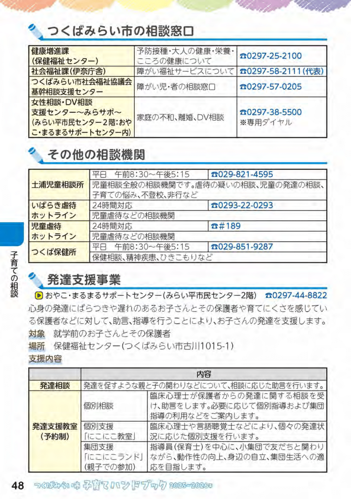 つくばみらい市子育てハンドブック ページ49